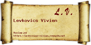 Levkovics Vivien névjegykártya